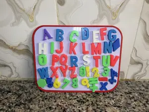 Magnetic Alphabet on White Maker Board With Educational Flash Cards