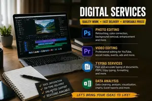 Professional Photo Editing, Video Editing, Typing Data Analysis Serv