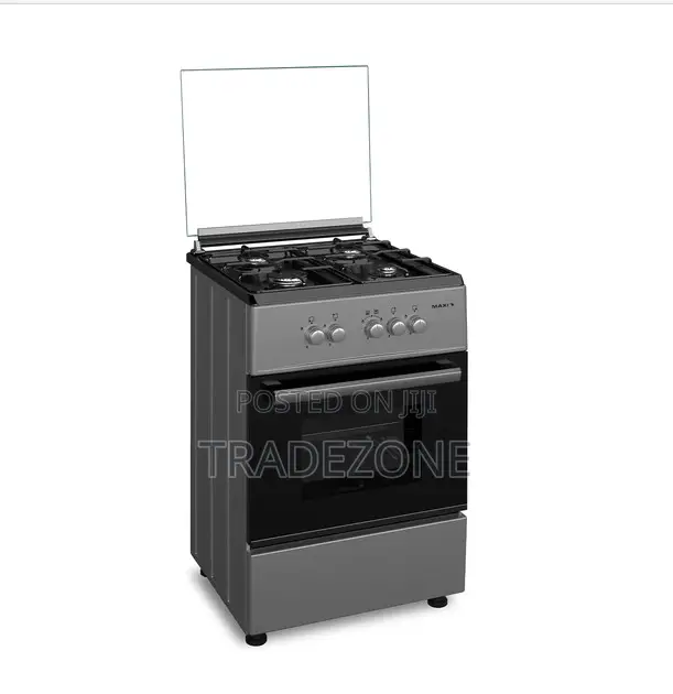 Maxi 60x60 4 Burner Basic Gas Cooker – Black Grey