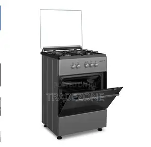 Maxi 60x60 4 Burner Basic Gas Cooker – Black Grey