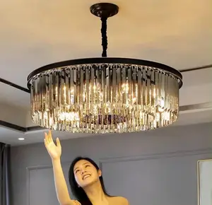 Luxury Modern Crystal Ring Chandelier for Living/Dining Room