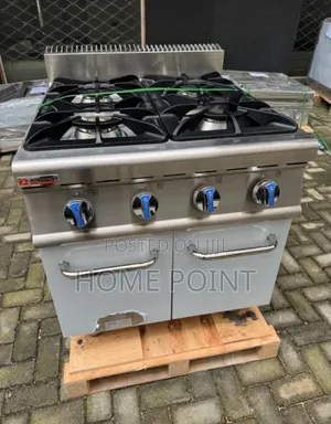 Industrial Gas Cooker With Cabinet ( 4-Burners )