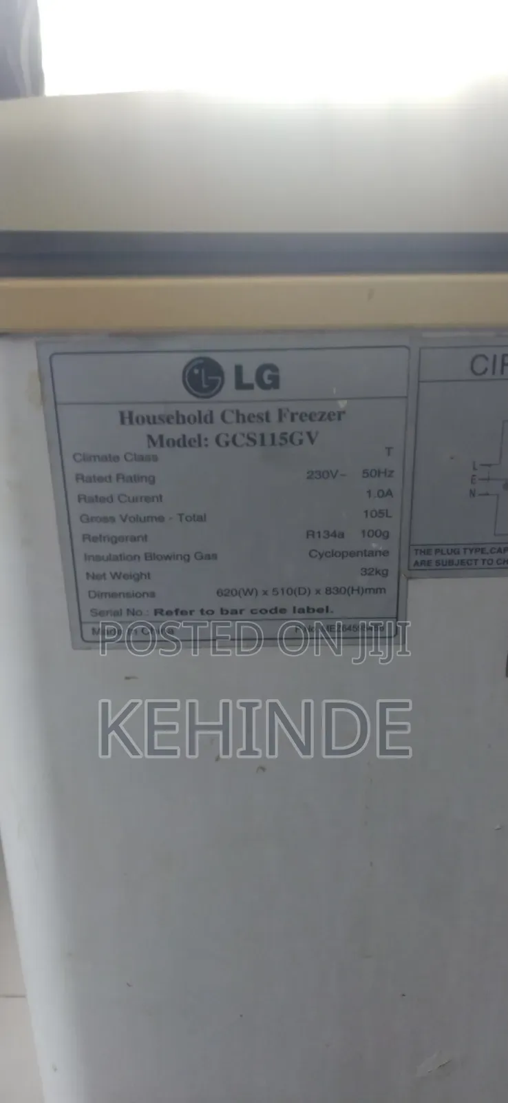 Used LG Chest Freezer