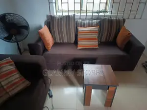 Fairly Used 3 + 1 Seater Sofa + TV Console + Side Stool