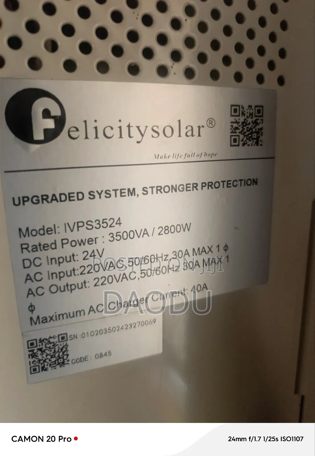 Felicity Solar Inverter