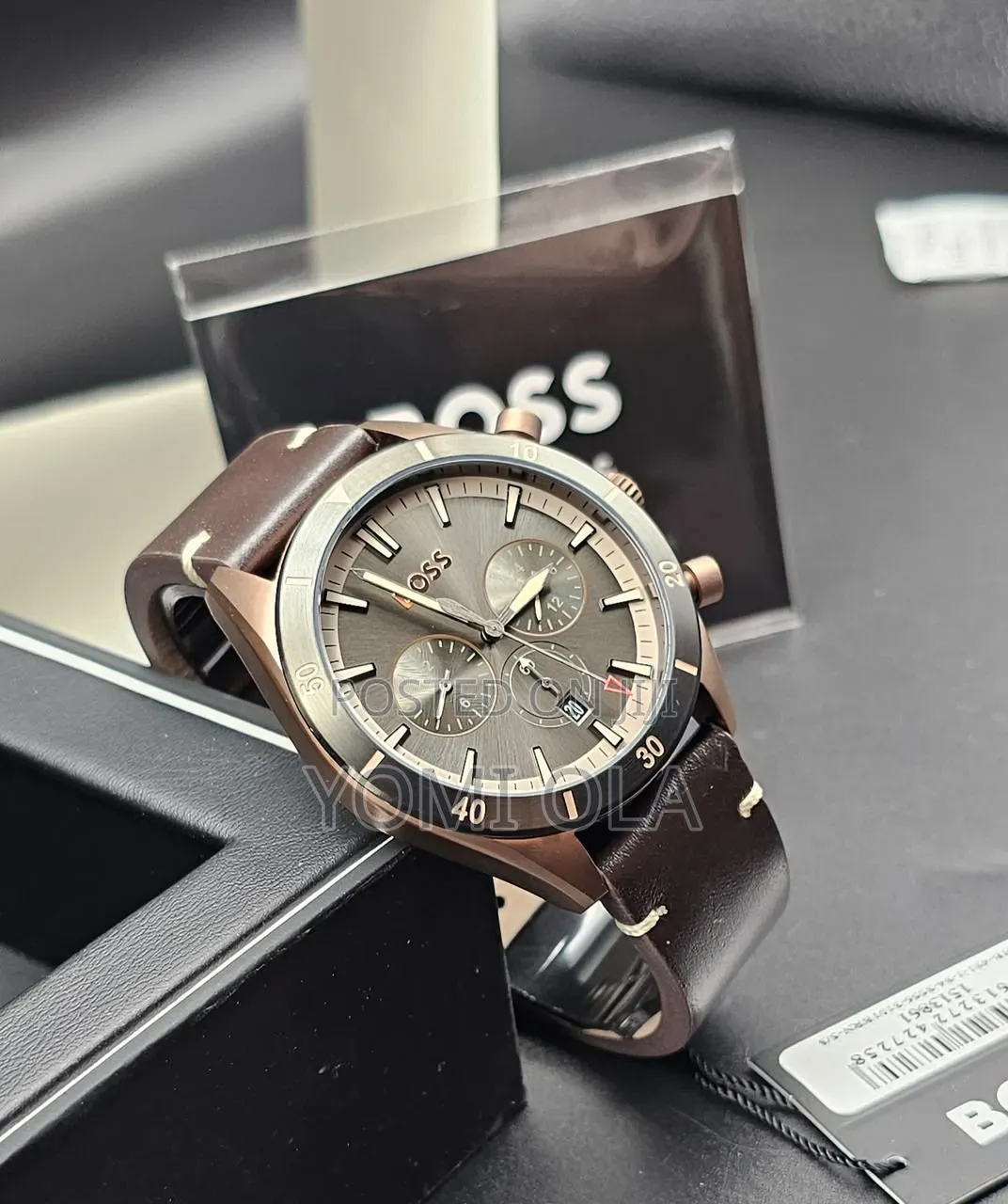 Boss Hugo Chronograph Black Dial Wristwatch Men