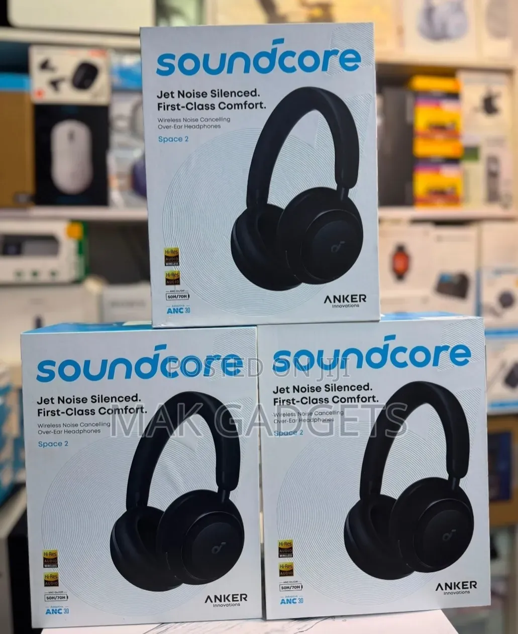 Anker Soundcore Space 2 ANC Bluetooth Headphones Midnight Black