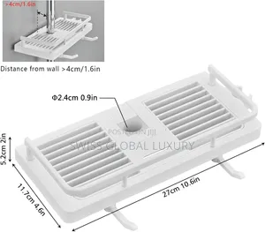 Shower Pole Shelf,also Available in Black