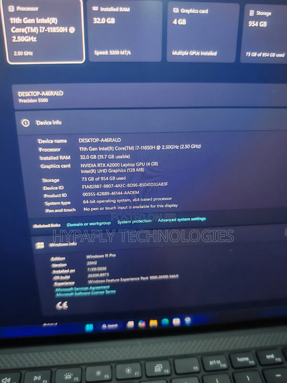 Laptop Dell Precision 5560 32GB Intel Core i7 SSD 1T