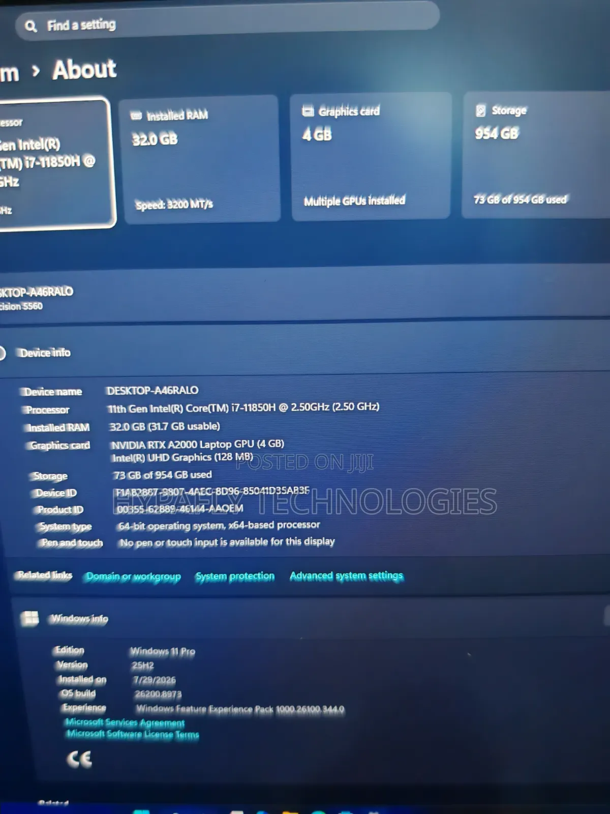 Laptop Dell Precision 5560 32GB Intel Core i7 SSD 1T