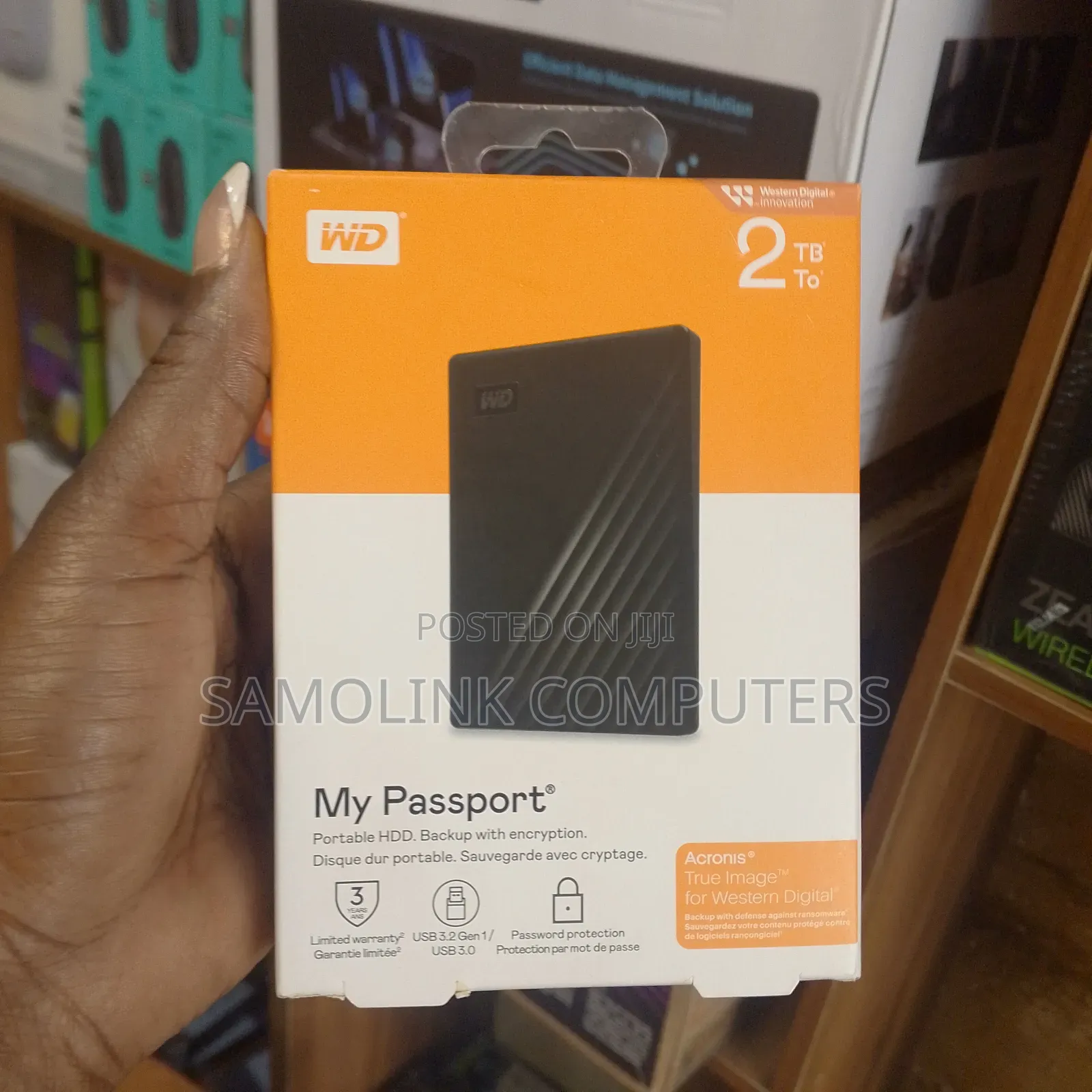 WD My Passport HDD Hard Drive External 2TB