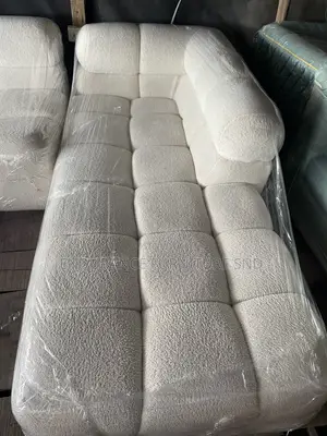 Modern White L-Shape Sofa Made With Premium BOKU Material
