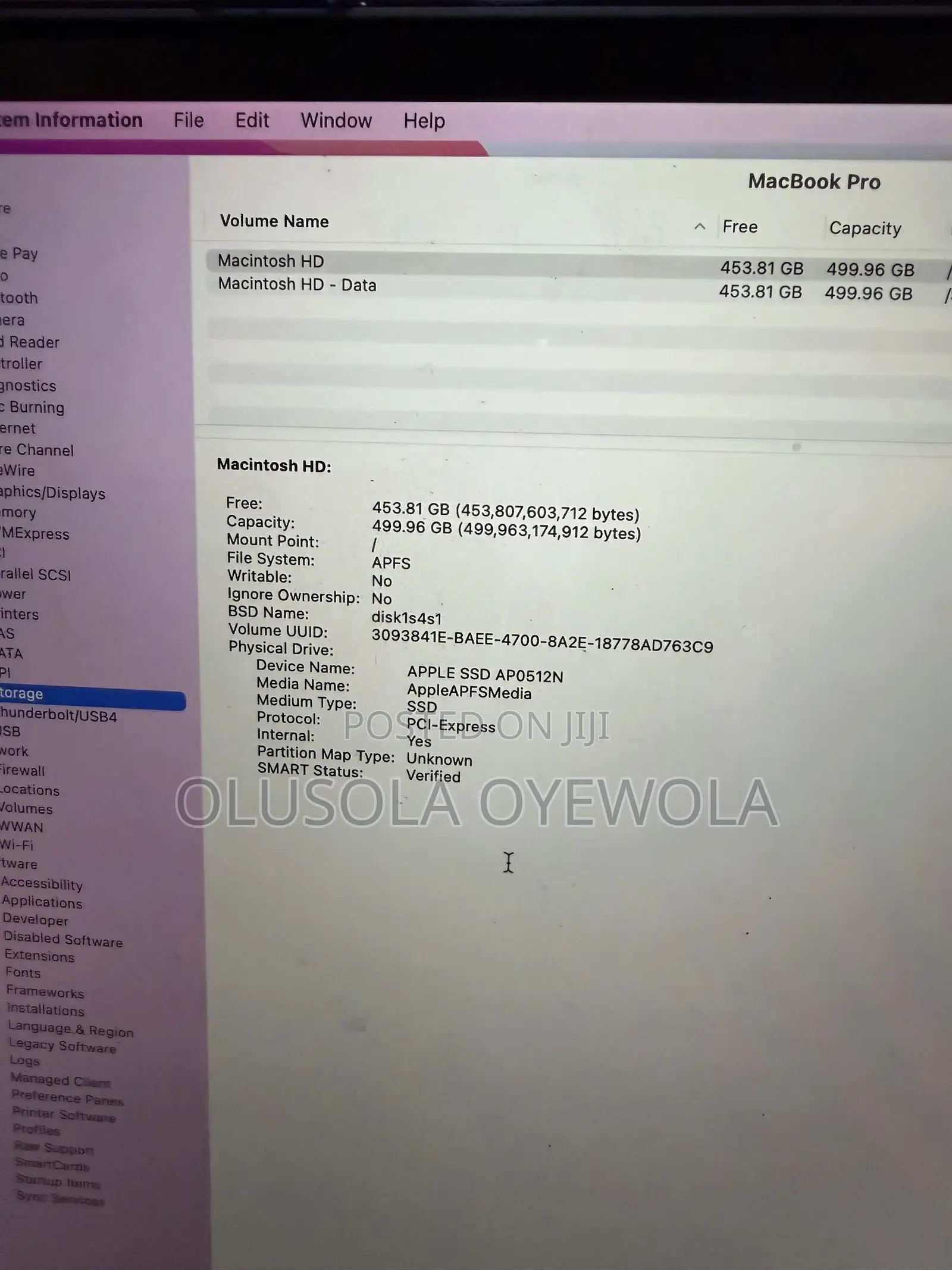 Laptop Apple MacBook Pro 2019 32GB Intel Core i7 SSD 512GB