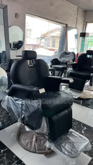 Executive Salon Chair With Headrest and Footrest By