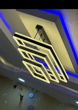 Modern Creative Geometric LED Chandelier Living Room Restaurant Light