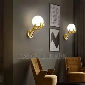 Golden Finger Wall Lamps Light Luxury Bedroom Bedside Corridor Lamp