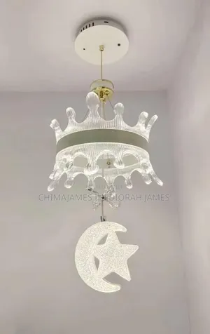 Luxury LED Aisle Light Acrylic Black White Gold Pendant Lamp for Bedro