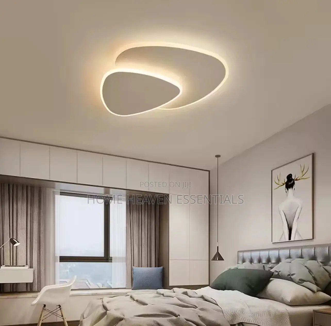 White Modern Led Ceiling Lights for Bedroom