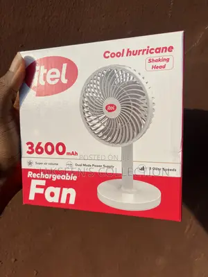 Itel 3600mah Rechargeable Table Fan