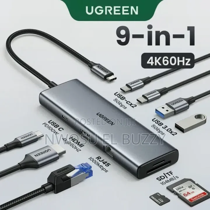 UGREEN 9-in-1 USB-C Multifunction Adapter / Docking Station,