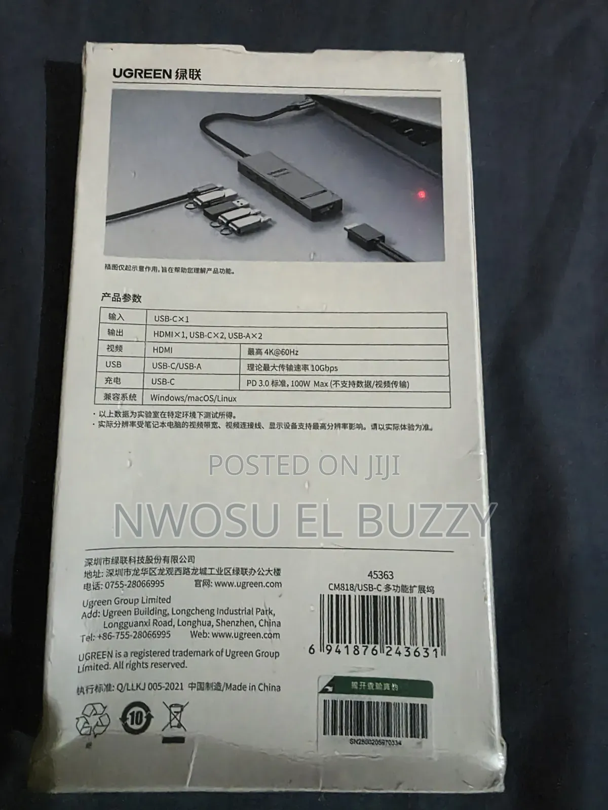 UGREEN Revodok 6-in-1 USB-C Hub