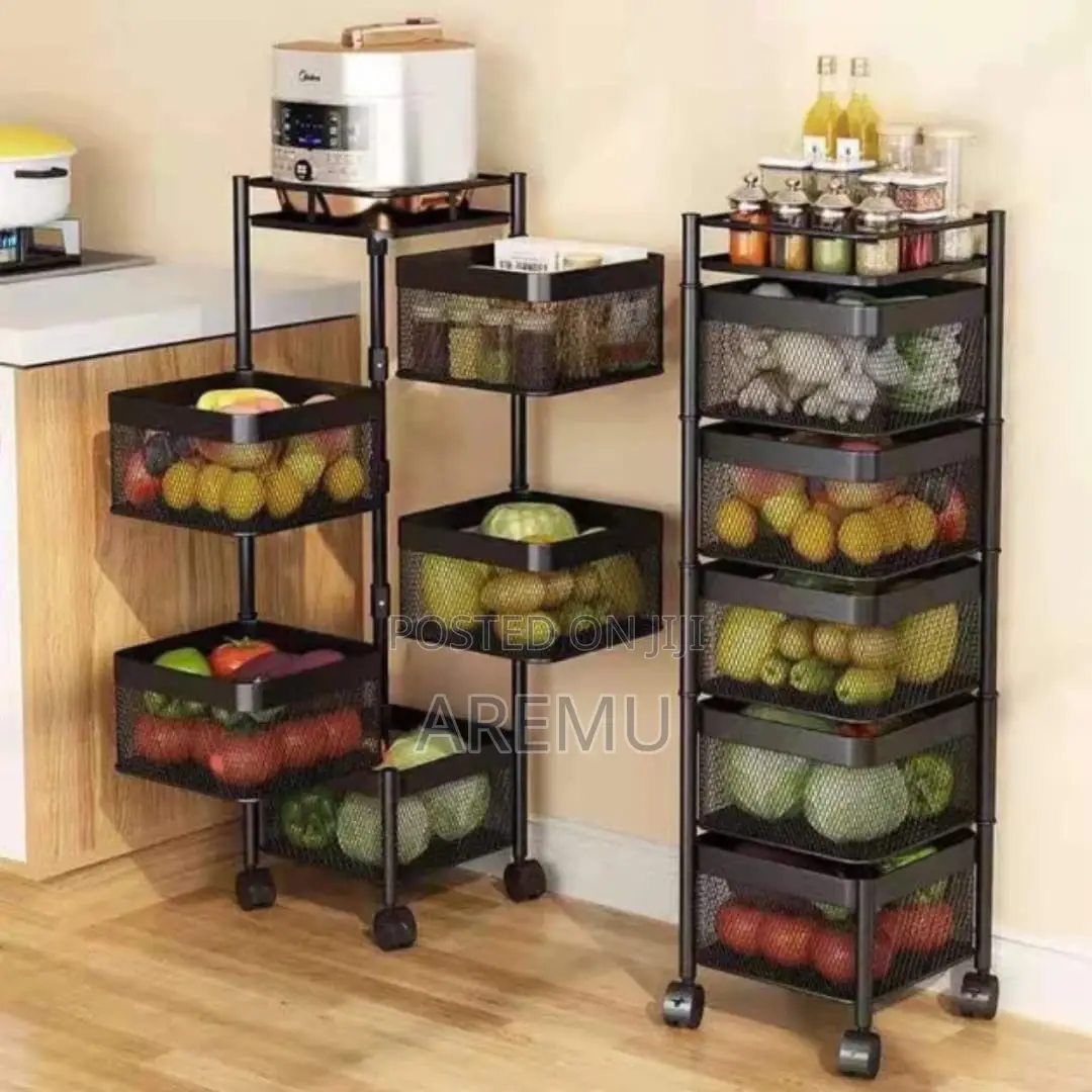 Square 5 Layer Kitchen Rack