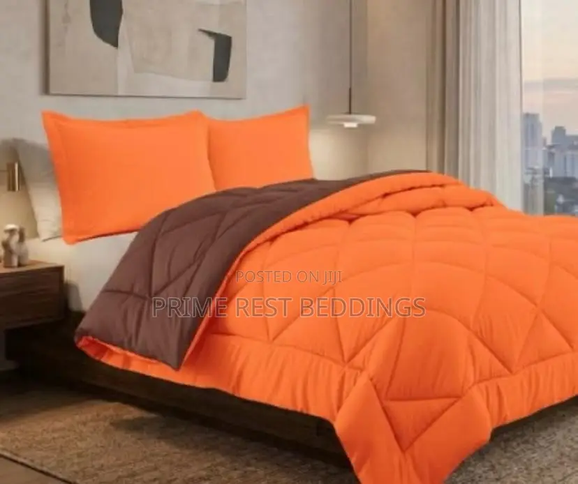 Modern 2 Tone Color Cotton Bedding Set