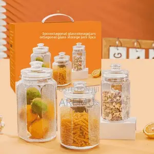 3 in 1 Octagonal Glass Storage