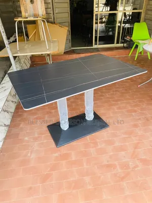 Modern Marble-Top Dining Table