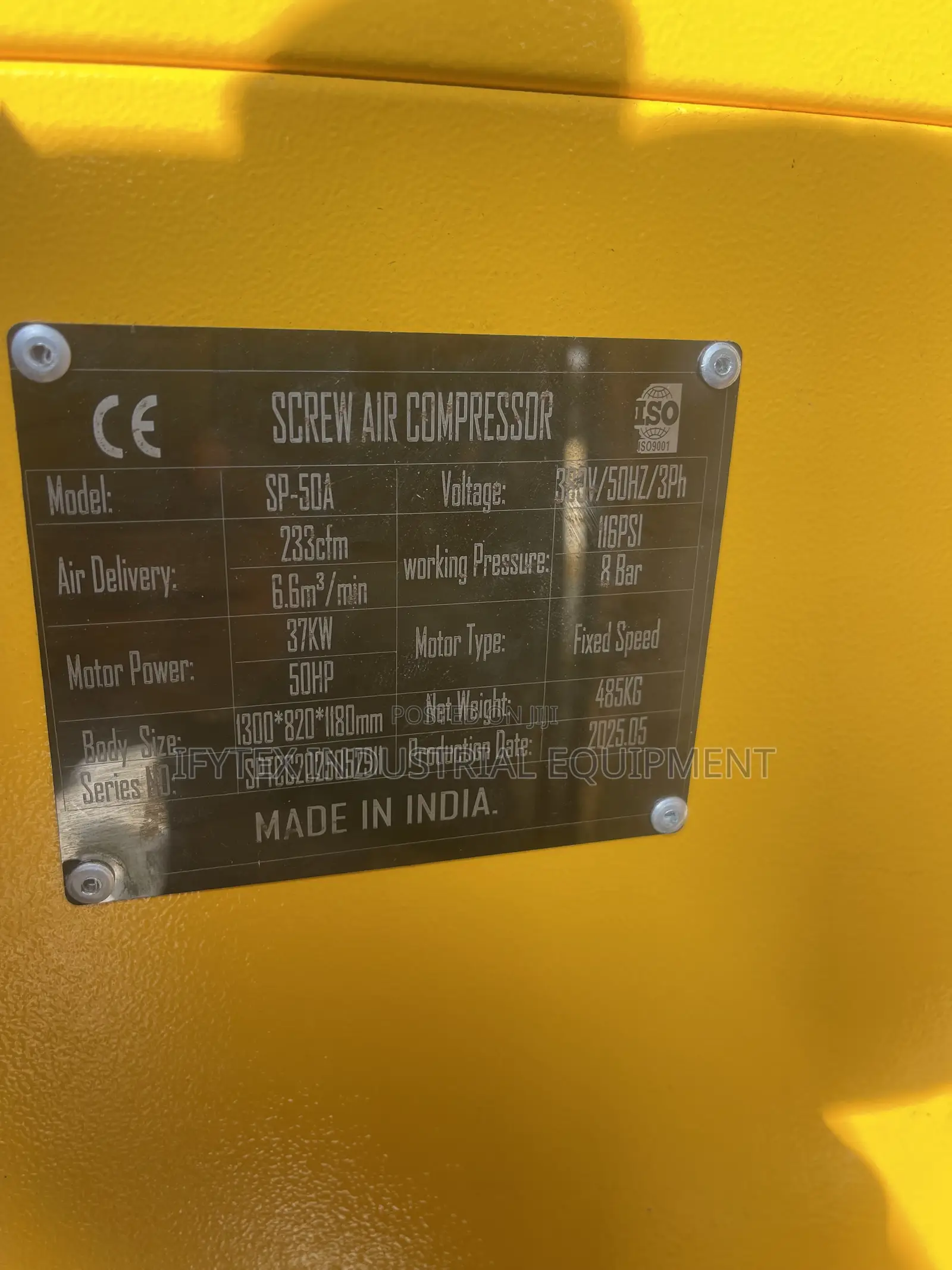 Screw Air Compressor 50hp 10bar