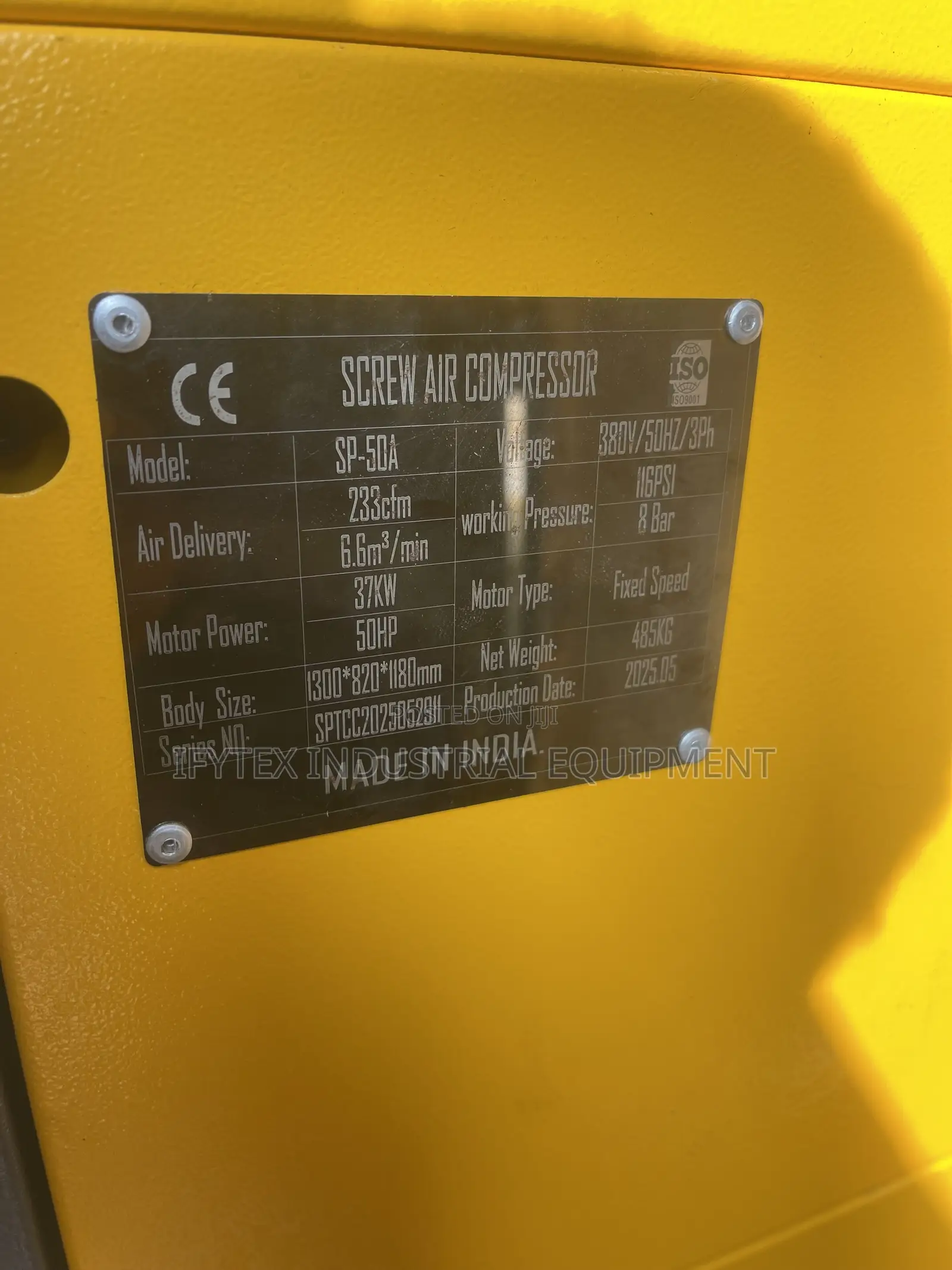 Screw Air Compressor 50hp 37kw 8bar