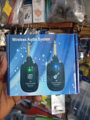 Wireless VHF Audio Guitar Transmitter and Receiver Rechargeable