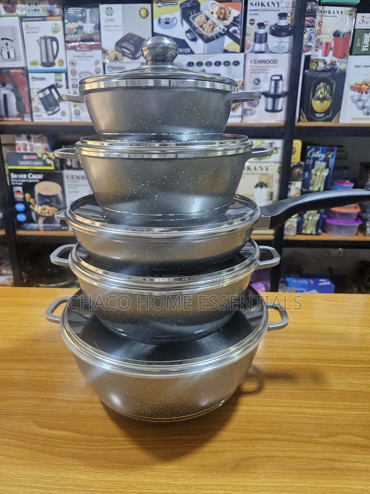 3pcs Granite Coating Non-Stick Cookware Set