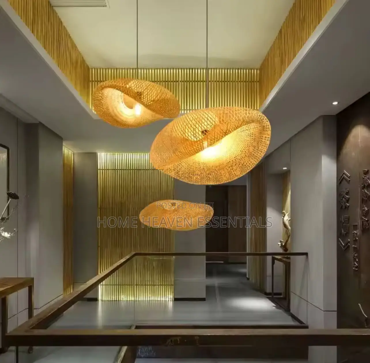 Handmade Rattan Woven Pendant Restaurant Dropping Light
