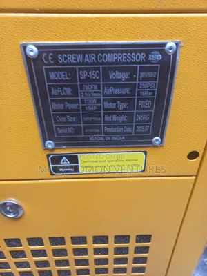 11kw Industrial Screw Air Compressor 10bar