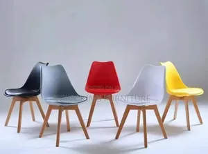 Imported Dining/ Restaurant Padded Chair With Strong Wooden Leg