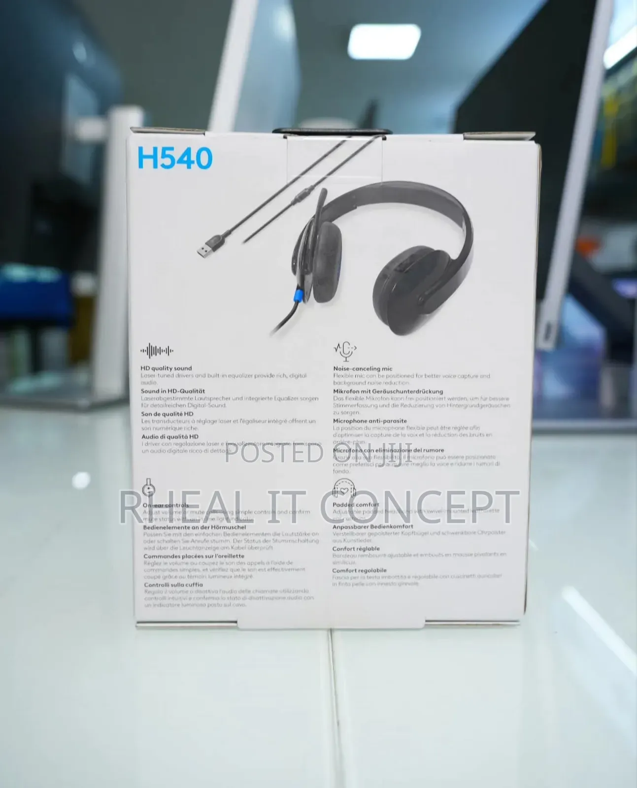 Logitech H540 USB Wired Headphone With Anc Mic