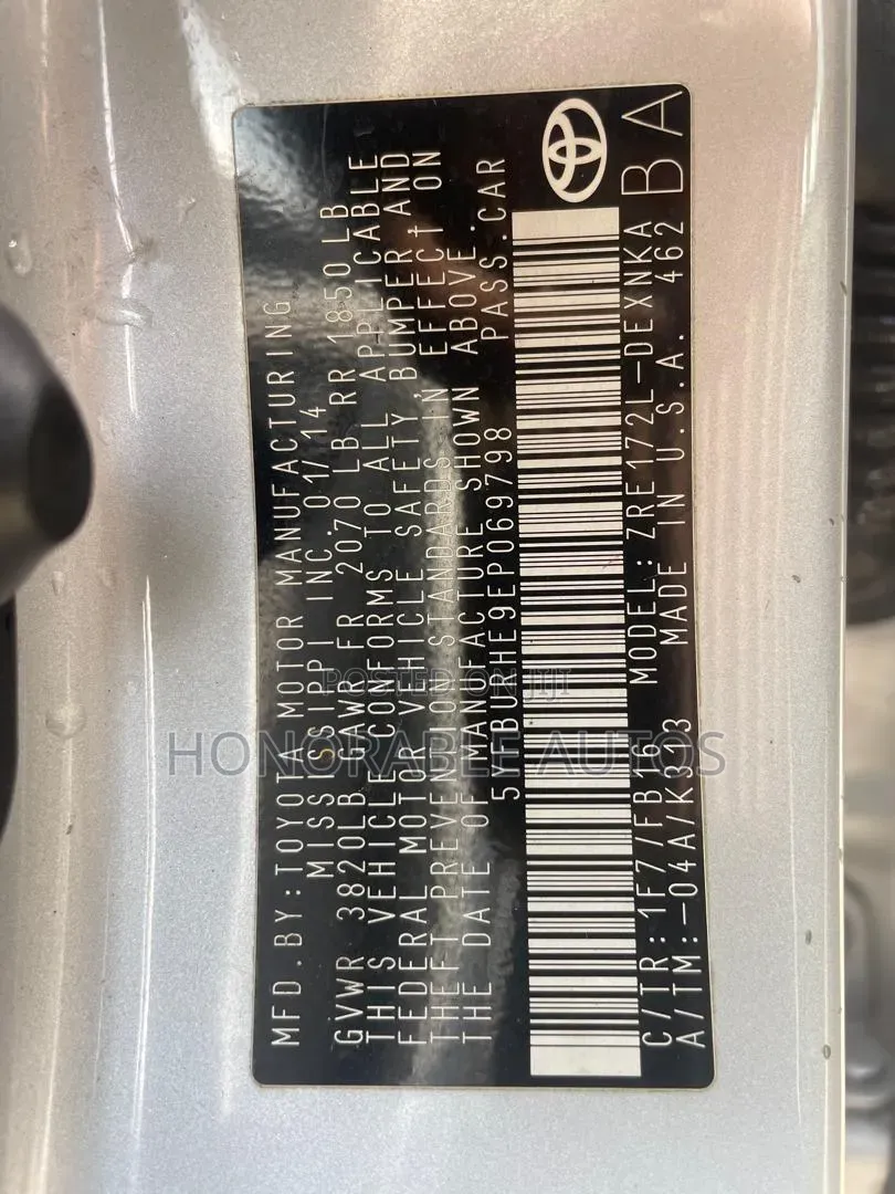 Toyota Corolla 2014 Silver
