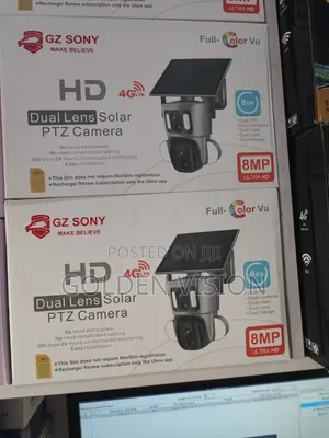 High Quality Solar Powered 4G Simcard Rotational Dual Lens CCTV Camera