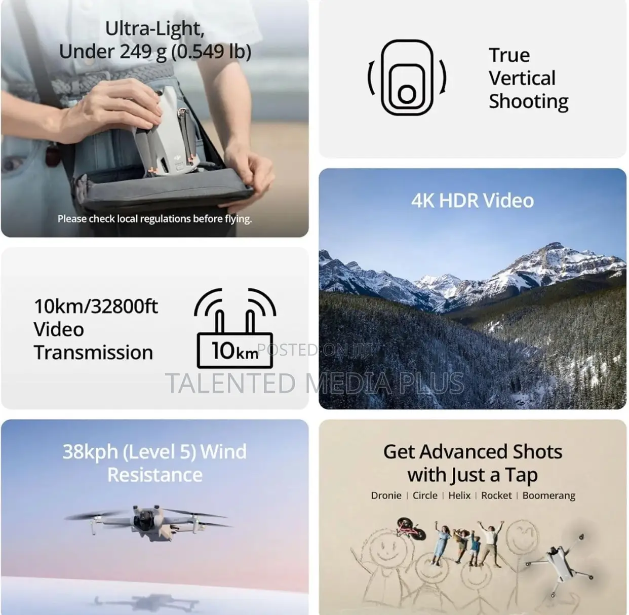 DJI Mini 3 (DJI RC),Lightweight 3x Gimbal Camera Drones ,GPS