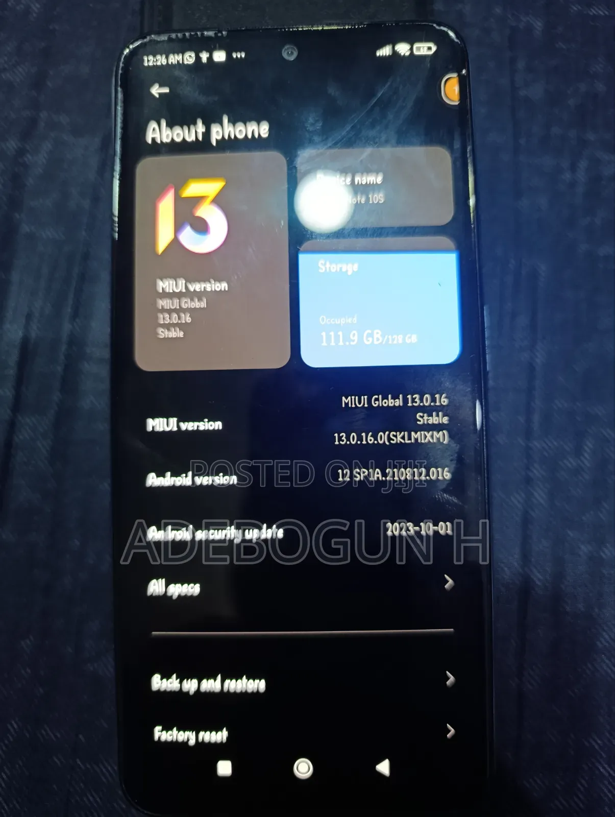 Xiaomi Redmi Note 10S 128 GB Blue