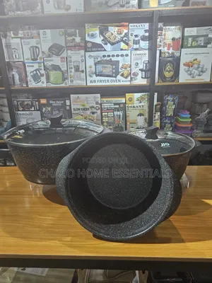 Jio 3pcs Jumbo Size Granite Cookware Set