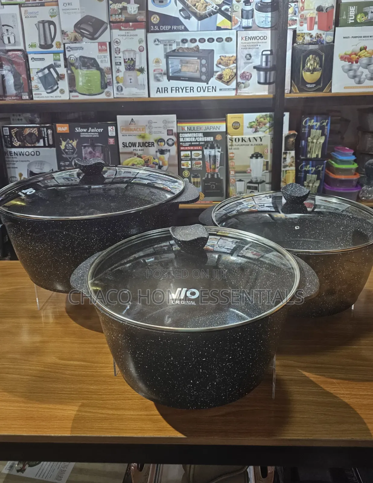 Jio 3pcs Jumbo Size Granite Cookware Set