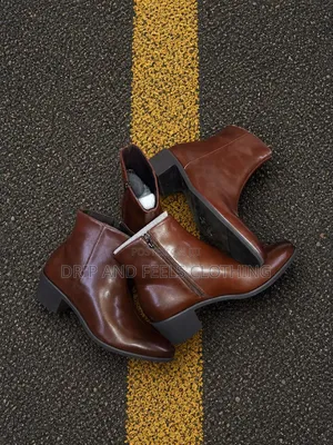 Brown Leather Ankle Boots