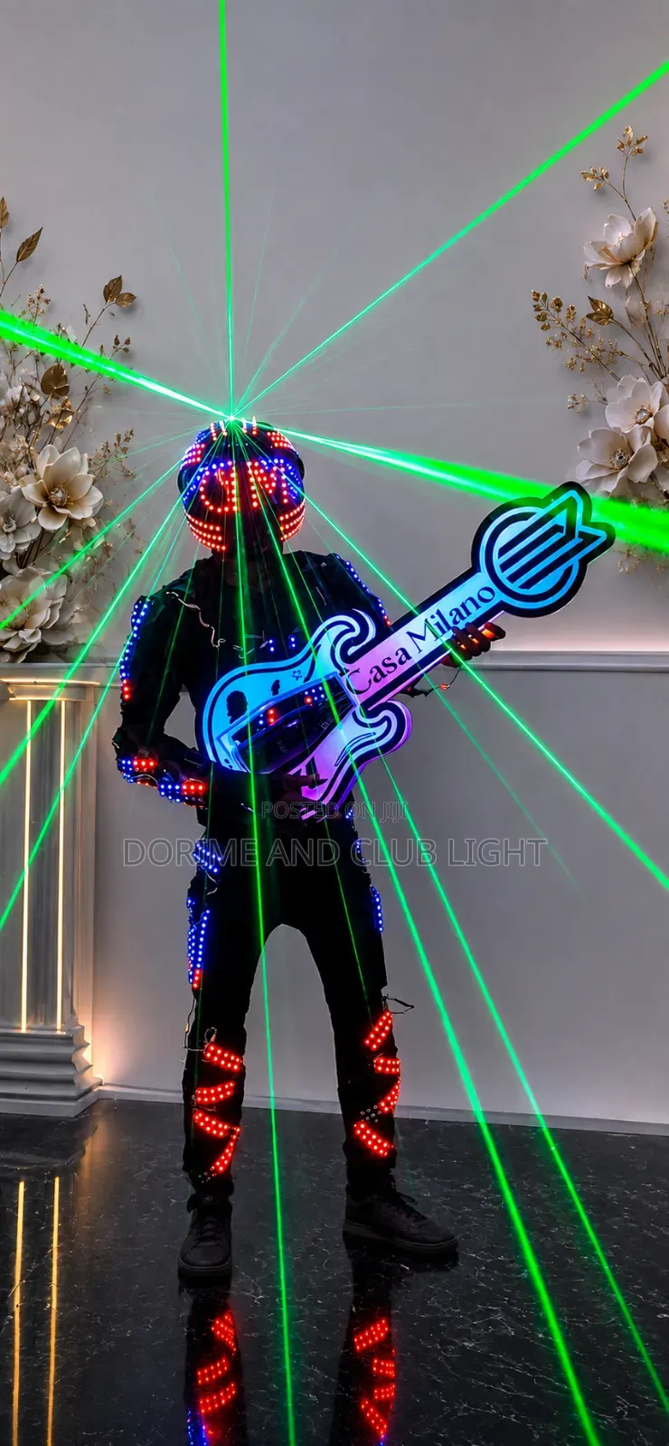 Customized LED SUIT With Laser + GUITAR Presenter COMBO