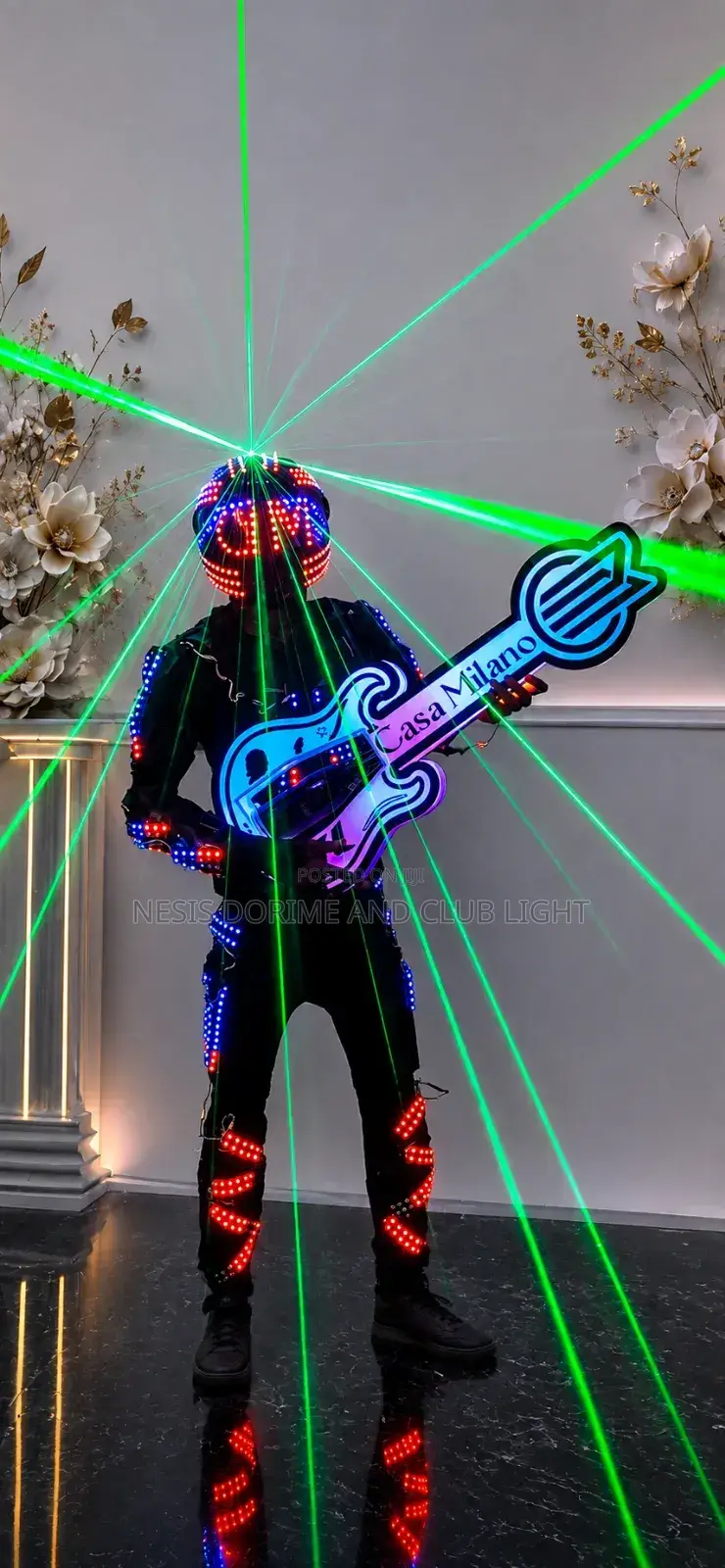 Customized LED SUIT With Laser + GUITAR Presenter COMBO