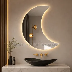 Luxury Crescent LED Bathroom Mirror