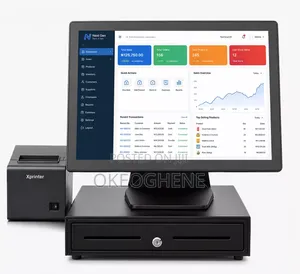 Complete Double Screen POS System Setup: For Supermarkets, Restaurants