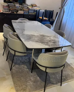 Modern 6 Seater Marble Dining.