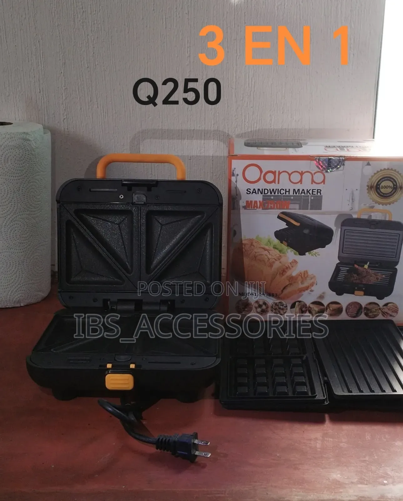 3 in 1 Breakfast Maker: Sandwich, Waffle and Shawama Maker